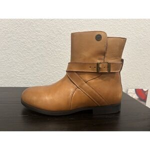 NEW Birkenstock Women's Sz. 5 (EU 36) Collin's Brown Leather Ankle Boots Zip Up